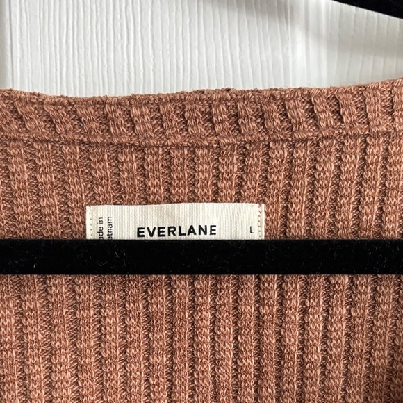 Brown Ribbed Button-Up Sweater - Picture 2 of 3